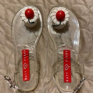 Katy perry cherry on top jelly sandals .